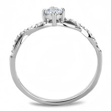 Load image into Gallery viewer, Rings for Women Silver 316L Stainless Steel DA104 - AAA Grade Cubic Zirconia in Clear
