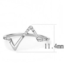 Load image into Gallery viewer, Rings for Women Silver 316L Stainless Steel DA107 - AAA Grade Cubic Zirconia in Clear
