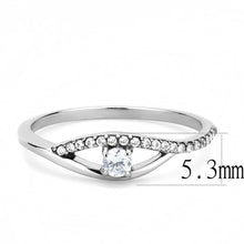 Load image into Gallery viewer, Rings for Women Silver 316L Stainless Steel DA108 - AAA Grade Cubic Zirconia in Clear
