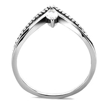 Load image into Gallery viewer, Silver Rings for Women 316L Stainless Steel DA109 - AAA Grade Cubic Zirconia in Clear
