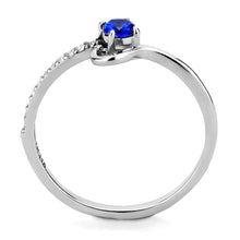 Load image into Gallery viewer, Silver Rings for Women 316L Stainless Steel DA114 - AAA Grade Cubic Zirconia in London Blue
