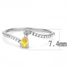 Load image into Gallery viewer, Rings for Women Silver 316L Stainless Steel DA115 - AAA Grade Cubic Zirconia in Topaz

