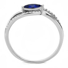 Load image into Gallery viewer, Rings for Women Silver 316L Stainless Steel DA122 - AAA Grade Cubic Zirconia in London Blue
