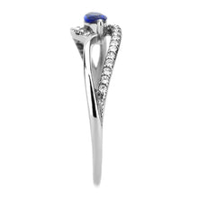 Load image into Gallery viewer, Rings for Women Silver 316L Stainless Steel DA122 - AAA Grade Cubic Zirconia in London Blue
