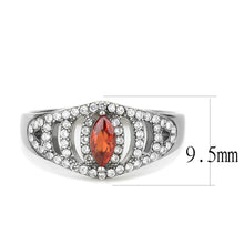 Load image into Gallery viewer, Rings for Women Silver 316L Stainless Steel DA123 - AAA Grade Cubic Zirconia in Orange
