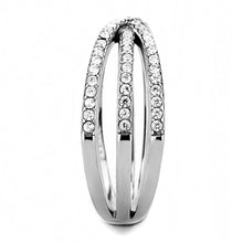 Load image into Gallery viewer, Rings for Women Silver 316L Stainless Steel DA124 - AAA Grade Cubic Zirconia in Clear
