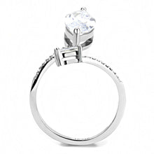 Load image into Gallery viewer, Silver Rings for Women 316L Stainless Steel DA129 - AAA Grade Cubic Zirconia in Clear
