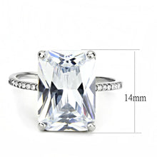 Load image into Gallery viewer, Rings for Women Silver 316L Stainless Steel DA131 - AAA Grade Cubic Zirconia in Clear

