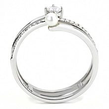 Load image into Gallery viewer, Silver Rings for Women 316L Stainless Steel DA134 - AAA Grade Cubic Zirconia in Clear
