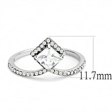 Load image into Gallery viewer, Rings for Women Silver 316L Stainless Steel DA136 - AAA Grade Cubic Zirconia in Clear
