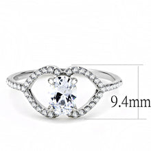 Load image into Gallery viewer, Rings for Women Silver 316L Stainless Steel DA137 - AAA Grade Cubic Zirconia in Clear
