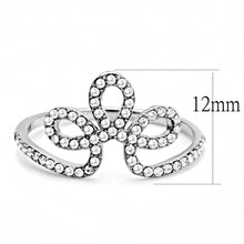 Load image into Gallery viewer, Rings for Women Silver 316L Stainless Steel DA141 - AAA Grade Cubic Zirconia in Clear
