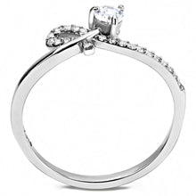 Load image into Gallery viewer, Silver Rings for Women 316L Stainless Steel DA142 - AAA Grade Cubic Zirconia in Clear
