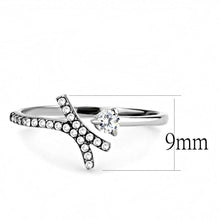 Load image into Gallery viewer, Rings for Women Silver 316L Stainless Steel DA145 - AAA Grade Cubic Zirconia in Clear
