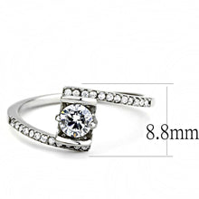 Load image into Gallery viewer, Rings for Women Silver 316L Stainless Steel DA151 - AAA Grade Cubic Zirconia in Clear
