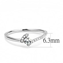 Load image into Gallery viewer, Silver Rings for Women 316L Stainless Steel DA152 - AAA Grade Cubic Zirconia in Clear
