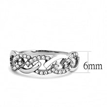 Load image into Gallery viewer, Rings for Women Silver 316L Stainless Steel DA163 - AAA Grade Cubic Zirconia in Clear
