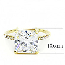 Load image into Gallery viewer, Gold Rings for Women 316L Stainless Steel DA172 - AAA Grade Cubic Zirconia in Clear
