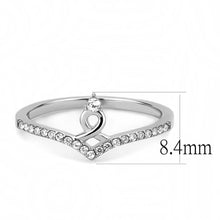 Load image into Gallery viewer, Rings for Women Silver 316L Stainless Steel DA237 - AAA Grade Cubic Zirconia in Clear
