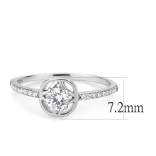 Load image into Gallery viewer, Silver Rings for Women 316L Stainless Steel DA238 - AAA Grade Cubic Zirconia in Clear
