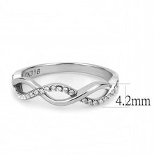 Load image into Gallery viewer, Rings for Women Silver 316L Stainless Steel DA243 - AAA Grade Cubic Zirconia in Clear
