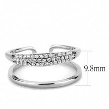 Load image into Gallery viewer, Rings for Women Silver 316L Stainless Steel DA247 - AAA Grade Cubic Zirconia in Clear
