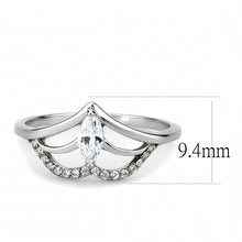 Load image into Gallery viewer, Silver Rings for Women 316L Stainless Steel DA248 - AAA Grade Cubic Zirconia in Clear
