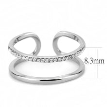 Load image into Gallery viewer, Rings for Women Silver 316L Stainless Steel DA249 - AAA Grade Cubic Zirconia in Clear
