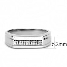 Load image into Gallery viewer, Rings for Women Silver 316L Stainless Steel DA251 - AAA Grade Cubic Zirconia in Clear
