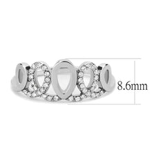 Load image into Gallery viewer, Rings for Women Silver 316L Stainless Steel DA258 - AAA Grade Cubic Zirconia in Clear
