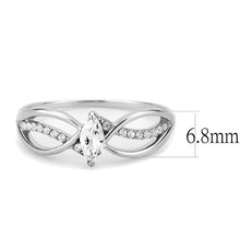 Load image into Gallery viewer, Rings for Women Silver 316L Stainless Steel DA262 - AAA Grade Cubic Zirconia in Clear
