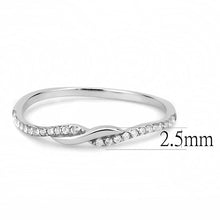 Load image into Gallery viewer, Rings for Women Silver 316L Stainless Steel DA263 - AAA Grade Cubic Zirconia in Clear
