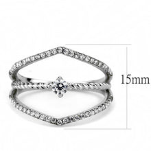 Load image into Gallery viewer, Rings for Women Silver 316L Stainless Steel DA264 - AAA Grade Cubic Zirconia in Clear
