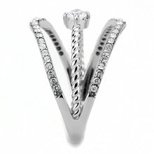 Load image into Gallery viewer, Rings for Women Silver 316L Stainless Steel DA264 - AAA Grade Cubic Zirconia in Clear
