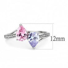 Load image into Gallery viewer, Silver Rings for Women 316L Stainless Steel DA270 - AAA Grade Cubic Zirconia in Multi Color
