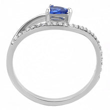 Load image into Gallery viewer, Rings for Women Silver 316L Stainless Steel DA273 - Spinel in London Blue
