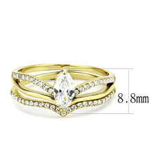 Load image into Gallery viewer, Rings for Women Gold 316L Stainless Steel DA276 - AAA Grade Cubic Zirconia in Clear

