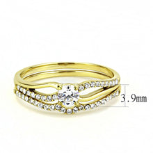 Load image into Gallery viewer, Rings for Women Gold 316L Stainless Steel DA277 - AAA Grade Cubic Zirconia in Clear

