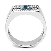 Load image into Gallery viewer, Rings for Women Silver 316L Stainless Steel DA283 - Top Grade Crystal in Sea Blue
