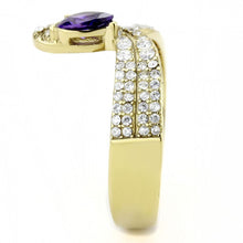 Load image into Gallery viewer, Rings for Women Gold 316L Stainless Steel DA304 - AAA Grade Cubic Zirconia in Tanzanite

