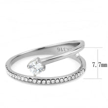 Load image into Gallery viewer, Rings for Women Silver 316L Stainless Steel DA316 - AAA Grade Cubic Zirconia in Clear
