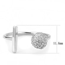 Load image into Gallery viewer, Silver Rings for Women 316L Stainless Steel DA318 - AAA Grade Cubic Zirconia in Clear
