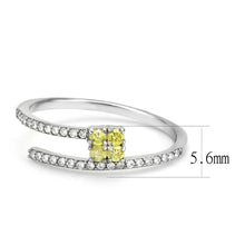 Load image into Gallery viewer, Rings for Women Silver 316L Stainless Steel DA338 - AAA Grade Cubic Zirconia in Topaz

