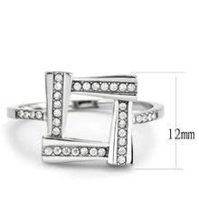 Load image into Gallery viewer, Silver Rings for Women 316L Stainless Steel DA341 - AAA Grade Cubic Zirconia in Clear

