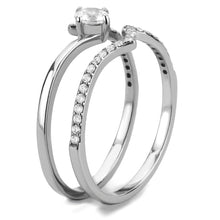 Load image into Gallery viewer, Rings for Women Silver 316L Stainless Steel DA350 - AAA Grade Cubic Zirconia in Clear
