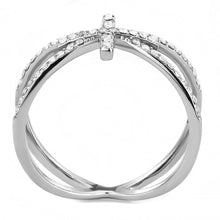 Load image into Gallery viewer, Silver Rings for Women 316L Stainless Steel DA353 - AAA Grade Cubic Zirconia in Clear
