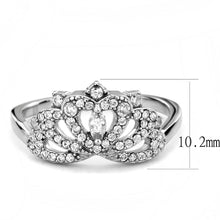 Load image into Gallery viewer, Silver Rings for Women 316L Stainless Steel DA354 - AAA Grade Cubic Zirconia in Clear
