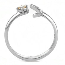 Load image into Gallery viewer, Rings for Women Silver 316L Stainless Steel DA358 - AAA Grade Cubic Zirconia in Champagne
