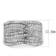 Load image into Gallery viewer, Silver Rings for Women 316L Stainless Steel DA362 - AAA Grade Cubic Zirconia in Clear
