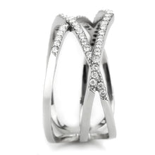 Load image into Gallery viewer, Silver Rings for Women 316L Stainless Steel DA381 - AAA Grade Cubic Zirconia in Clear

